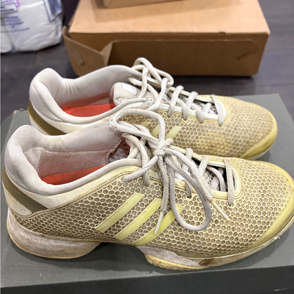 Adidas by Stella McCartney Light Yellow Mesh Tennis shoes